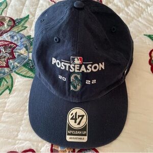 New With Original Tags Mariners Navy Blue Postseason Cap 2022